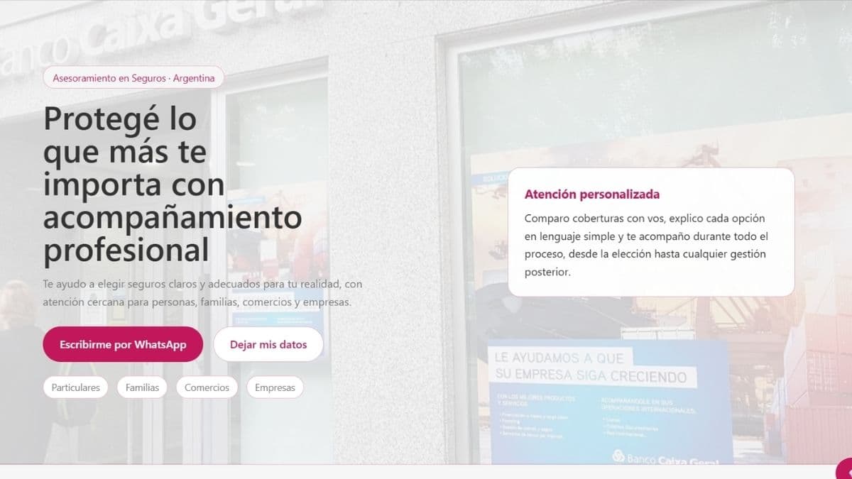 Captura del proyecto Sancor Seguros